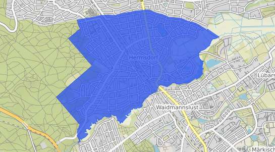Bodenrichtwertkarte Berlin Hermsdorf