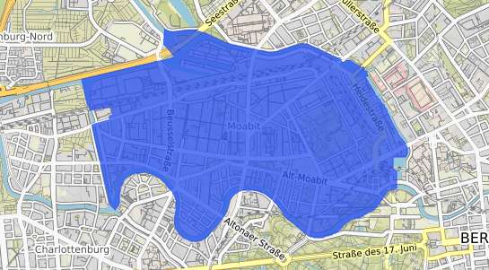 Bodenrichtwertkarte Berlin Moabit