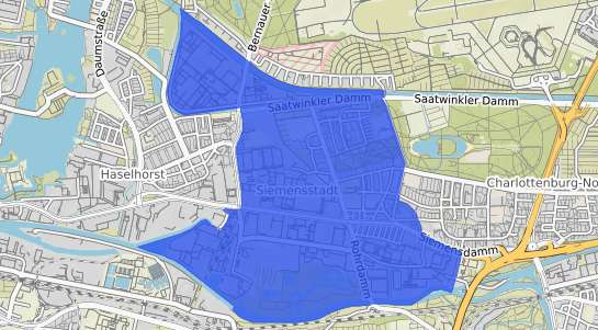 Bodenrichtwertkarte Berlin Siemensstadt