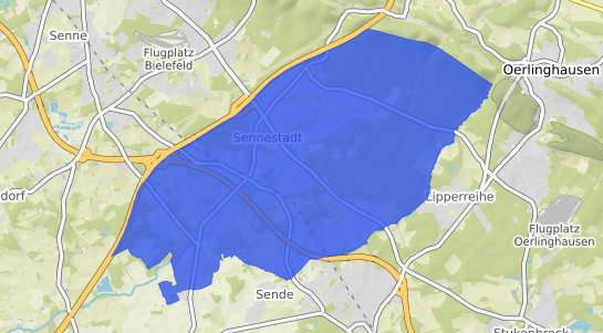 Bodenrichtwertkarte Bielefeld Sennestadt