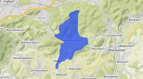 Bodenrichtwertkarte Blieskastel Niederw&uuml;rzbach