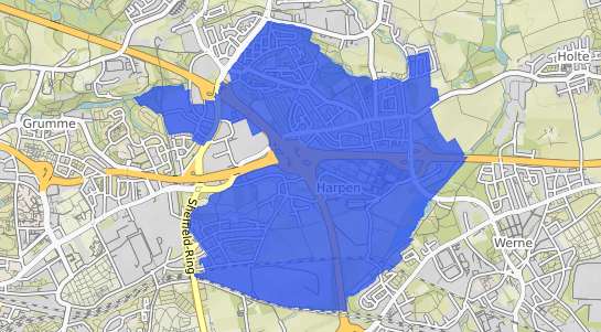 Bodenrichtwertkarte Bochum Harpen