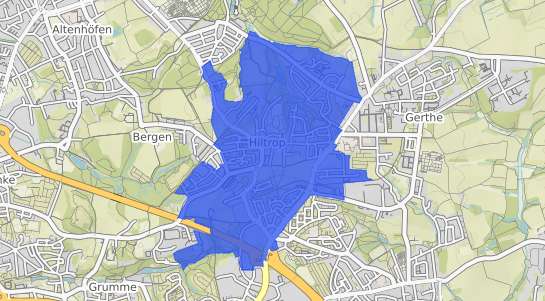 Bodenrichtwertkarte Bochum Hiltrop
