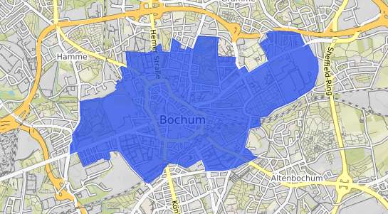 Bodenrichtwertkarte Bochum Innenstadt
