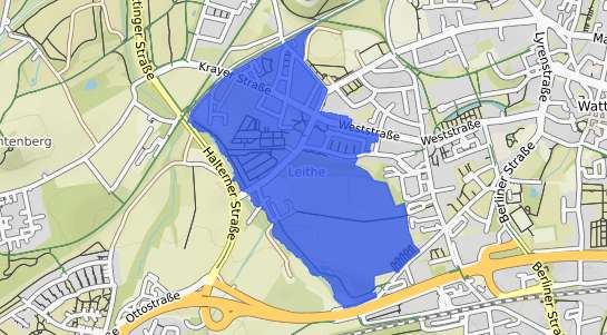 Bodenrichtwertkarte Bochum Leithe