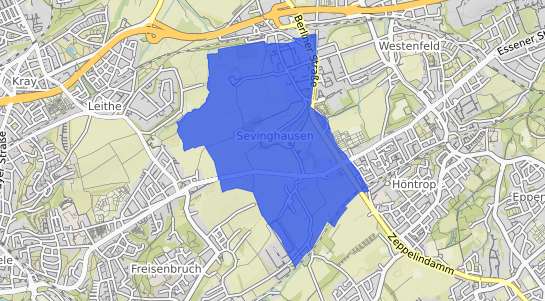 Bodenrichtwertkarte Bochum Sevinghausen