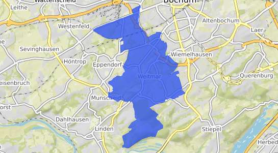 Bodenrichtwertkarte Bochum Weitmar