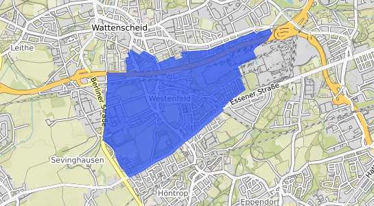 Bodenrichtwertkarte Bochum Westenfeld