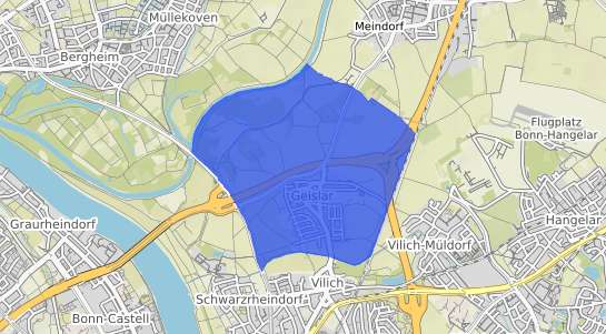 Bodenrichtwertkarte Bonn Geislar