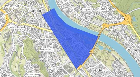Bodenrichtwertkarte Bonn Gronau