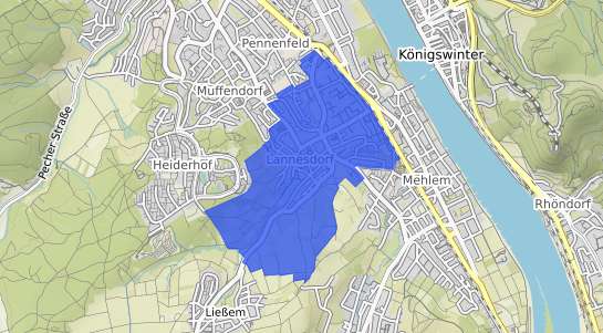 Bodenrichtwertkarte Bonn Lannesdorf