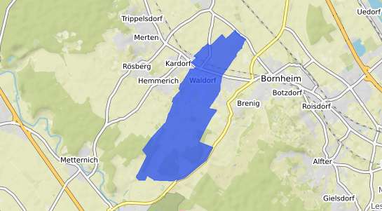 Bodenrichtwertkarte Bornheim Waldorf
