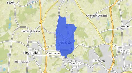 Bodenrichtwertkarte Bottrop Feldhausen