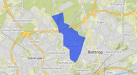 Bodenrichtwertkarte Bottrop Fuhlenbrock
