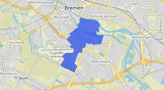 Bodenrichtwertkarte Bremen Huckelriede