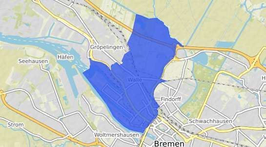 Bodenrichtwertkarte Bremen Walle