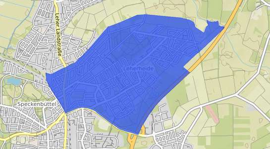 Bodenrichtwertkarte Bremerhaven Leherheide