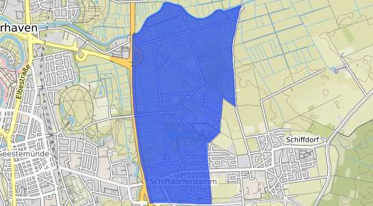 Bodenrichtwertkarte Bremerhaven Schiffdorferdamm