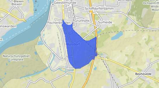Bodenrichtwertkarte Bremerhaven Wulsdorf