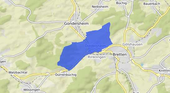 Bodenrichtwertkarte Bretten Diedelsheim