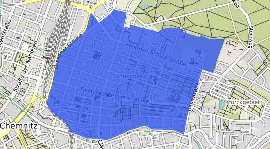 Bodenrichtwertkarte Chemnitz Sonnenberg