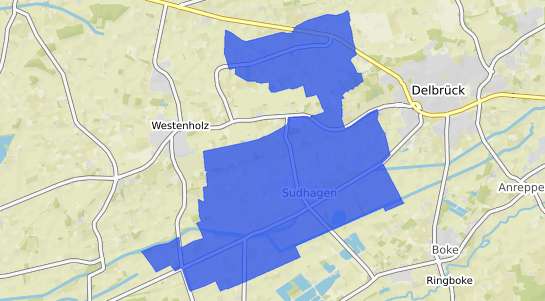 Bodenrichtwertkarte Delbr&uuml;ck Hagen