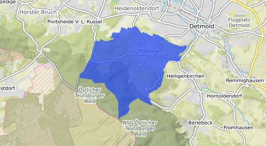 Bodenrichtwertkarte Detmold Hiddesen