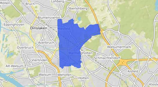 Bodenrichtwertkarte Dinslaken Hiesfeld