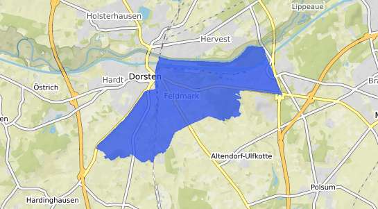Bodenrichtwertkarte Dorsten Feldmark