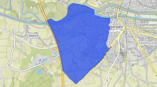 Bodenrichtwertkarte Dorsten Hardt