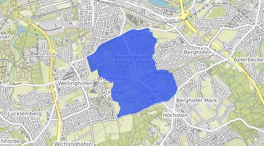 Bodenrichtwertkarte Dortmund Benninghofen
