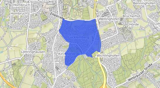 Bodenrichtwertkarte Dortmund L&uuml;cklemberg