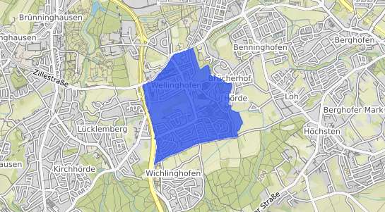 Bodenrichtwertkarte Dortmund Wellinghofen