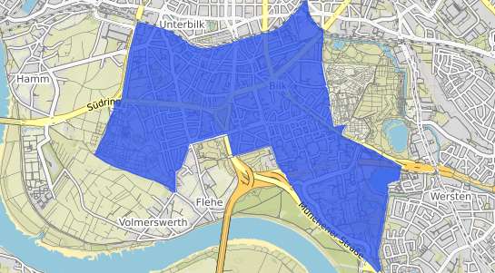 Bodenrichtwertkarte Düsseldorf Bilk