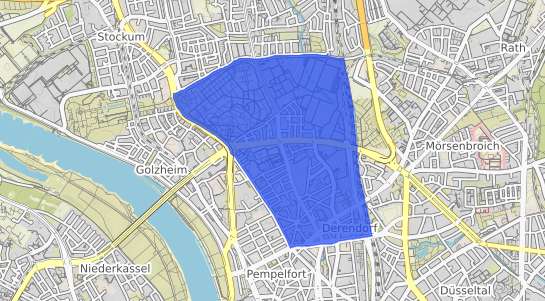 Bodenrichtwertkarte D&uuml;sseldorf Derendorf