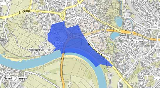 Bodenrichtwertkarte Düsseldorf Flehe
