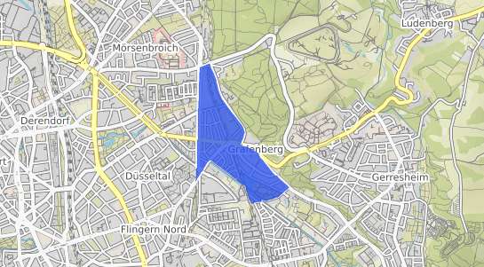 Bodenrichtwertkarte D&uuml;sseldorf Grafenberg