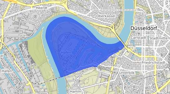 Bodenrichtwertkarte D&uuml;sseldorf Hafen