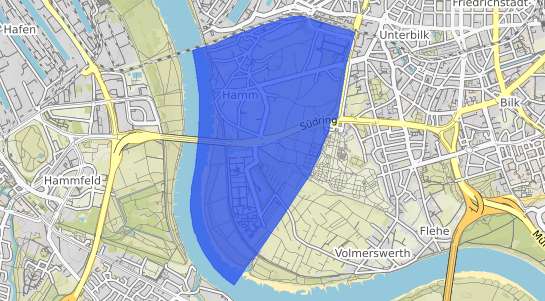Bodenrichtwertkarte Düsseldorf Hamm