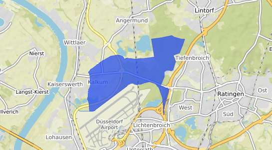 Bodenrichtwertkarte D&uuml;sseldorf Kalkum