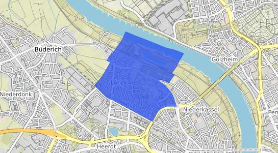 Bodenrichtwertkarte Düsseldorf Lörick