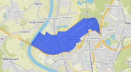 Bodenrichtwertkarte D&uuml;sseldorf Lohausen