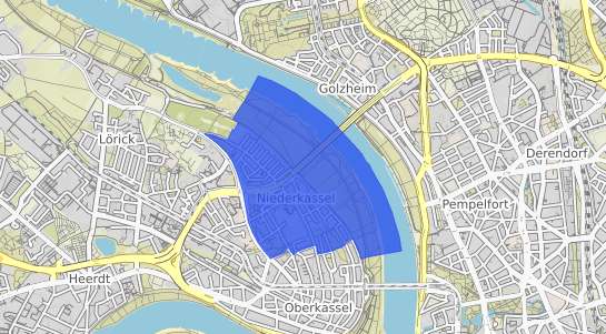 Bodenrichtwertkarte D&uuml;sseldorf Niederkassel