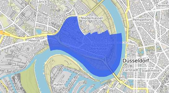 Bodenrichtwertkarte Düsseldorf Oberkassel