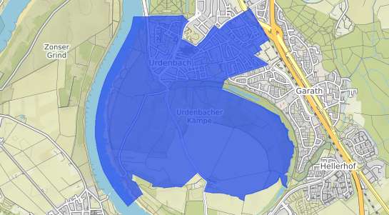 Bodenrichtwertkarte D&uuml;sseldorf Urdenbach