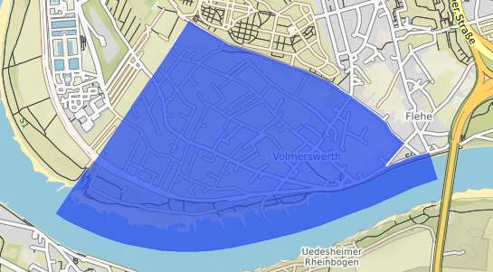 Bodenrichtwertkarte Düsseldorf Volmerswerth
