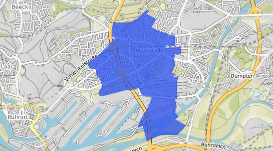 Bodenrichtwertkarte Duisburg Mittelmeiderich