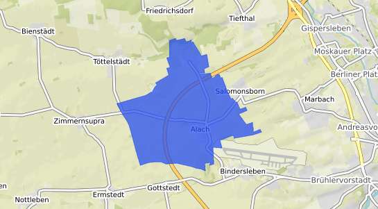 Bodenrichtwertkarte Erfurt Alach