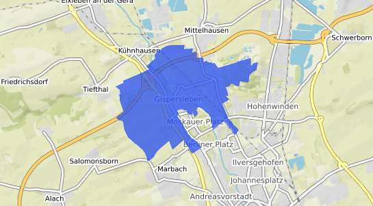 Bodenrichtwertkarte Erfurt Gispersleben