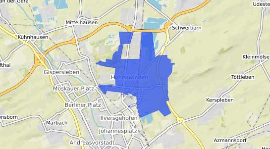 Bodenrichtwertkarte Erfurt Hohenwinden